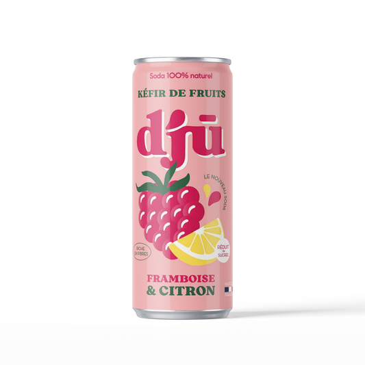 djū kéfir de fruits prébiotique framboise-citron