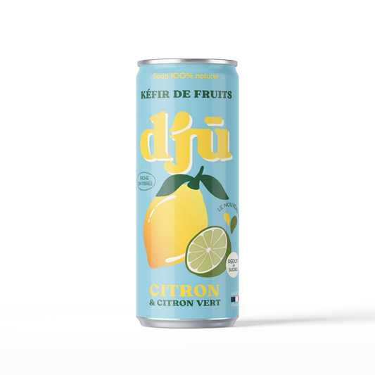djū kéfir de fruits prébiotique Citron - Citron Vert