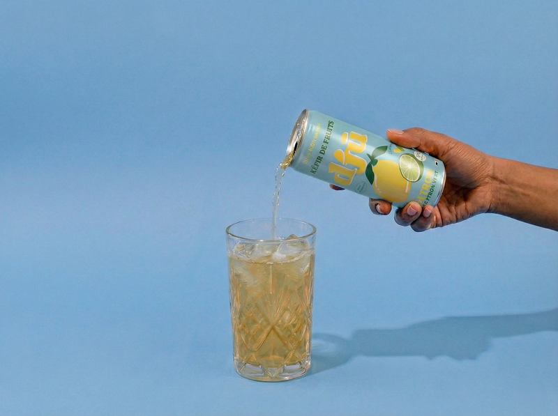 djū kéfir de fruits prébiotique Citron - Citron Vert